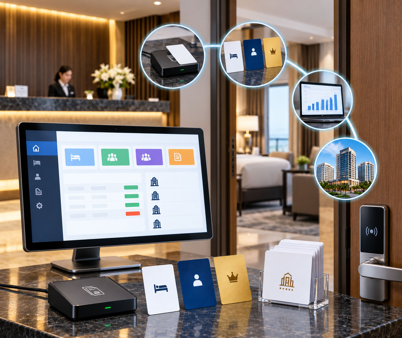 Hospitality Access Control System - Hotel Key Card Encoder and Front Desk Management