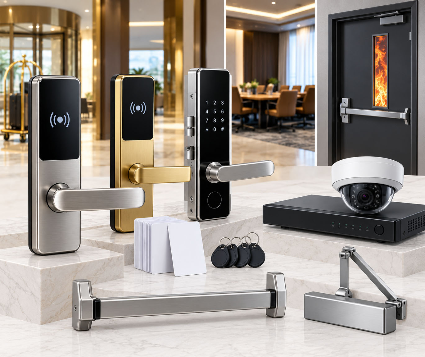 Hotel Resort Security Door Lock System - Electronic Access Control for Hotels